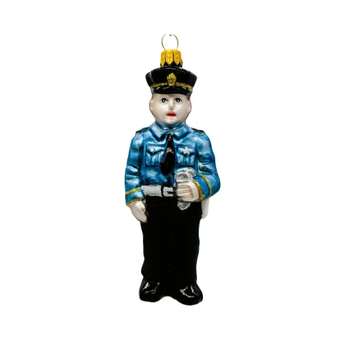 Policjant bombka choinkowa forma