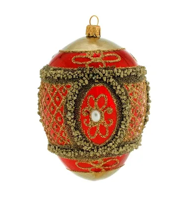 Jajo Faberge bombka szklana dekorowana j001