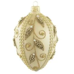 Jajo Faberge bombka szklana dekorowana j009