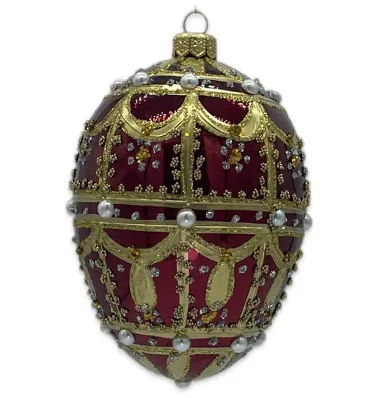 jaja-faberge-bombka-szklana-dekorowana-j018 Jajo Faberge bombka szklana dekorowana j018