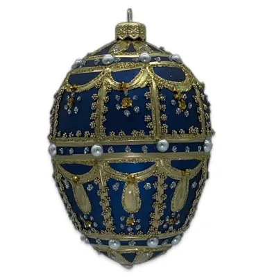 Jajo Faberge bombka szklana dekorowana j019