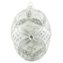 Jajo Faberge bombka szklana dekorowana j031