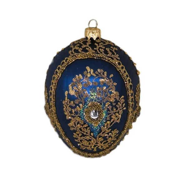 Jajo Faberge bombka szklana dekorowana j034