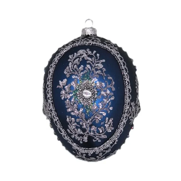 Jajo Faberge bombka szklana dekorowana j035