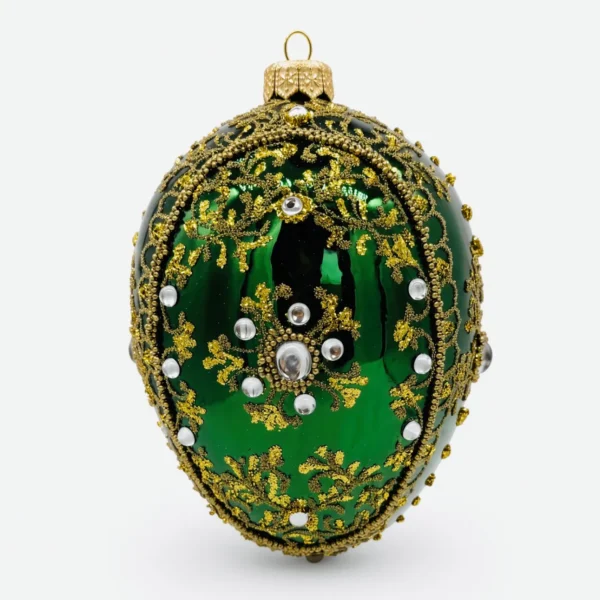 Jajo Faberge bombka szklana dekorowana