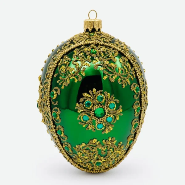 Jajo Faberge bombka szklana dekorowana