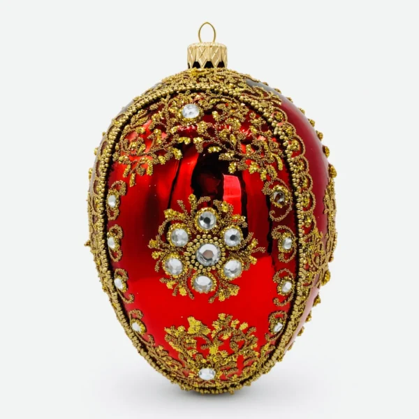 Jajo Faberge bombka szklana dekorowana