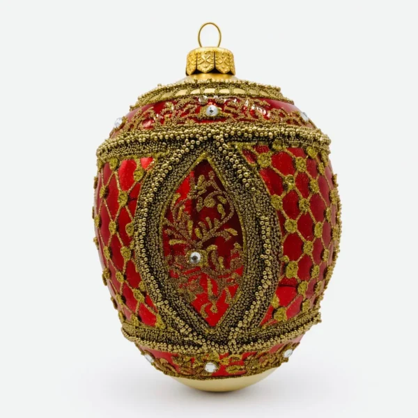 Jajo Faberge bombka szklana dekorowana