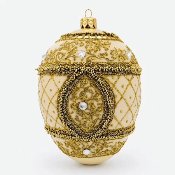 Jajo Faberge bombka szklana dekorowana