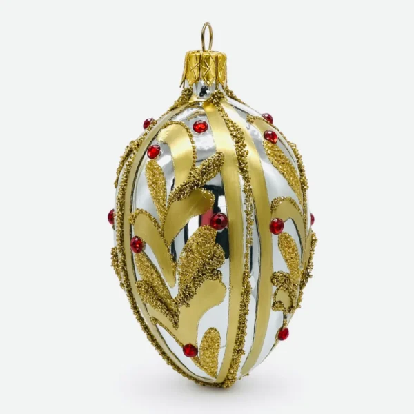 Jajo Faberge małe bombka szklana dekorowana