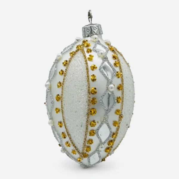 Jajo Faberge małe bombka szklana dekorowana