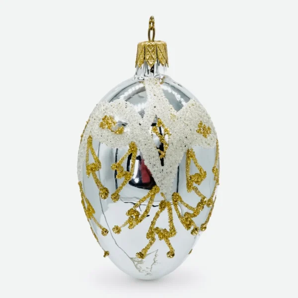 Jajo Faberge małe bombka szklana dekorowana